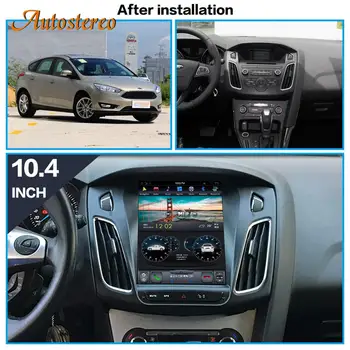 Brezžični Carplay Za Ford Focus 2013-2017 4G SIM Tesla Slog Android 9.0 Avto GPS Navigacija Stereo Glavo Enota Multimedijski Predvajalnik