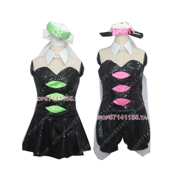 Končni Splatfest Inkling Lignji Callie & Marie Cosplay Kostum Srčkan Obleko Halloween Carnival Uniform Po Meri