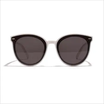Okrogla sončna Očala Ženske Letnik beli okvir Očal je zelena Retro Cat eye sončna očala Ženska Očala UV400
