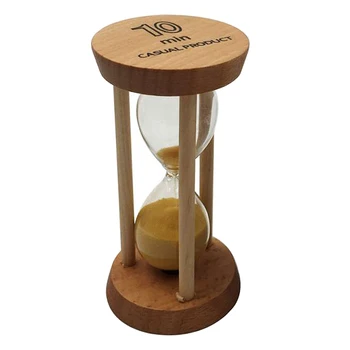 MagiDeal 10 Minut Lesene Sandglass peščena ura Pesek Časovnik za Učilnico za Poučevanje, Kuhinja, Kuhanje