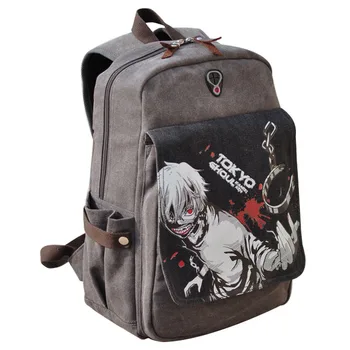 Tokio ghouls Ken Kaneki anime platno nahrbtnik torba laptop torba, Šolska Torba