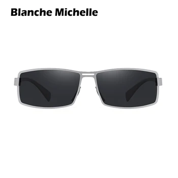 Kovinski Okvir Pravokotne sončna Očala Moških Polarizirana UV400 sončna očala Za Vožnjo Letnik sunglass oculos masculino 2020, Z Box