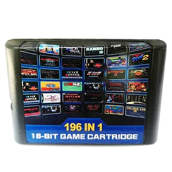 196 v 1 za 16-bitni Sega Mega Drive Multi Igra Vložek z Golden Axe Usodne Fury 1 2 Flash Back X Man 2 Earthworm Jim