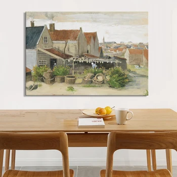 Nizozemski Slikar Van Gogh - Sušenje Hiša na Scheveningen Plakat, Tisk na Platno Stensko Umetnosti Slikarstva za Dnevni Sobi Doma Dekor