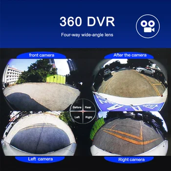 Krog Pogled DVR Sistema Okoli Parkiranje Avtomobila Varnosti Snemanje 360-Stopinjski Ptica Pogled Panorama Sistem Spredaj Levo, Desno Zadaj Kamere
