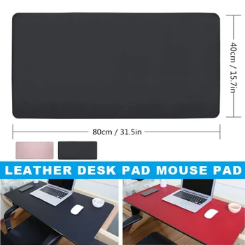 80 CM Velike pisarne Pad, Proti-Zdrsne PU Usnje Mouse Pad za Računalnike z Dvojno Rabo Desk Pisanje Mat za Office Home