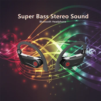 Šport Bluetooth Slušalke IPX7 Nepremočljiva Super Bass Glasbo Brezžično TWS Uho Kavelj Čepkov TWS Slušalko Prostoročno Mic