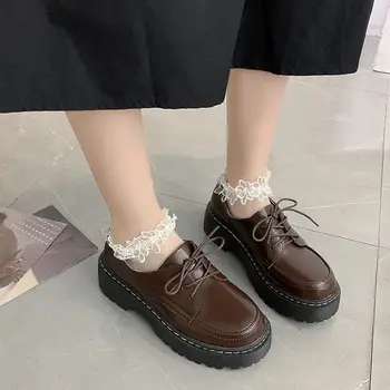 Japonski Šoli Enotno čevlji Jk Študent Čevlji Dekleta, Ženske Kawaii Lolita Mehko Dekle Krog Toe lolita Platforma čevlji z nizko peto