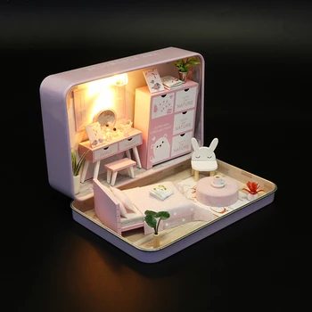 Polje Gledališče Lutke Pohištvo Miniaturne Igrače DIY miniaturni Lutka hiša Pohištvo Casa Igrače za Otroke, Darilo za Rojstni dan S933