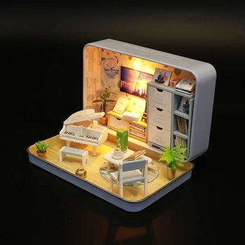 Polje Gledališče Lutke Pohištvo Miniaturne Igrače DIY miniaturni Lutka hiša Pohištvo Casa Igrače za Otroke, Darilo za Rojstni dan S933