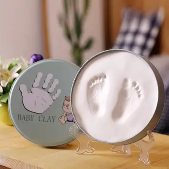 Za Malčke Baby Trgovina S Spominki, Sušenje Zraka Modeliranje Bele Gline Handprint Odtis Odtis Kit Litje Otrok Strani Inkpad Prstnih Odtisov