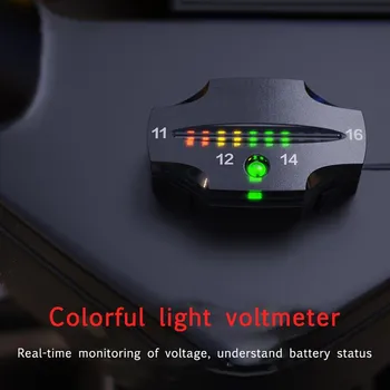 12V LED Tricolor Lučka Digitalni Plošči Voltmeter Električna Napetost Volt Meter Tester za Avto Baterijo Avto, motorno kolo, Ladja
