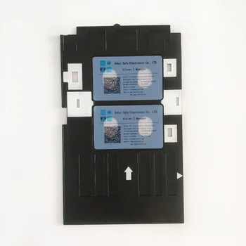50pcs/veliko Prazno sijajni Prozorno Plastično Inkjat PVC, ID Kartic inkjet printable Kartico+1pc ID kartico pladenj za Epson L800,T50,T60,L805