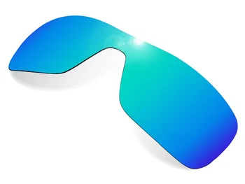 Glintbay 2 Kosa Polarizirana sončna Očala Zamenjava Leč za Oakley Turbinski Rotor Ogenj Rdeča in Modra Led
