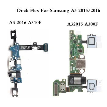 Za Samsung galaxy A3 2016 A310F A300F Polnilnik USB Dock Vmesnik Flex Kabel Nadomestni Deli