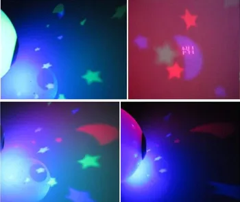 Novo 7 Barv LED Spremenite Star Night Light Magic Projektor Osvetlitev Ure