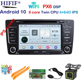 IPS DSP 8Core 4 GB, 64 G 2 Din Android 10 avtoradio, Predvajalnik DVD-jev Za Skoda Octavia 2 3 5 A5 Yeti GPS Navigacija Multimedia stereo