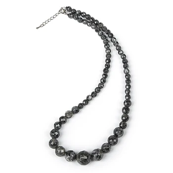 Najbolje prodajan naravno Črno flash kamen dragih kamnov, Noge Ogrlica Stolp obliko DIY nakit ogrlica za ženske darilni fashion kolokacija