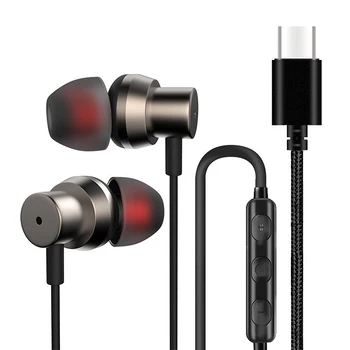 Tip-C Slušalke Digitalni Slušalke Dekodiranje Čip HI-fi Slušalke za Meizu 16S Huawei Xiaomi Slušalke