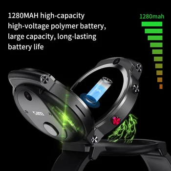 Torntisc LEM13 4G Android, GPS, Wifi Smart Watch Moških Dvojno 8MP Fotoaparatom 1.6 palca Obraz ID 1280 mAh 3G 32 G Smartwatch