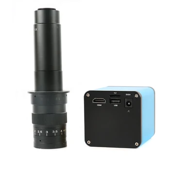 Eno Dvojno roko za podporo samodejno ostrenje SONY IMX290 HDMI TF Video Samodejno Ostrenje Industriji Mikroskopom Kamera + 180X 300X C-Mount Objektiv