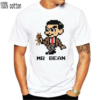 Tiskani camiseta G. Bean Pixelated Lik Moški T-Shirt bombaž ženske tee majica