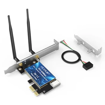 Wi-fi, BT Kartice 2 V 1 Adapter Brezžična tehnologija Bluetooth omrežno kartico Wifi Dual Band PCI-E Vrata Omrežna Kartica