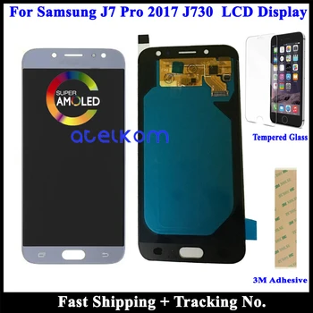 Preizkušen AMOLED zaslon LCD Za SAMSUNG J7 2017 J730 LCD J7 Pro LCD zaslon za Samsung J730 lcd Zaslon na Dotik Računalnike Skupščine