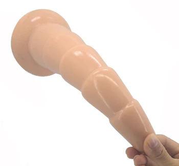 FAAK 10 palčni super dolgo analni seks igrače za velike pletene analni dildo sesalna ženske moški masturbator izdelke, povezane s spolnostjo prilagodljiv penis