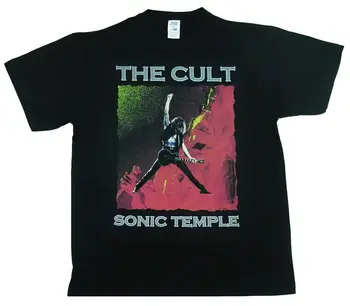 Kult Sonic Temple Black T-Shirt Vrh Kakovosti Bombaž Casual Moški Majica S Kratkimi Rokavi Moški Brezplačna Dostava Vrhovi O-Izrez Srajce