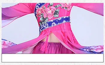 Kitajski slog Hanfu klasične plesne kostume ženski elegantni ljubitelj plesa Yangko oblačila obleke uspešnosti kostum
