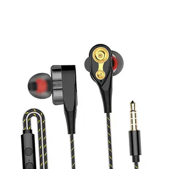 Super Bass Magnetni Žične Stereo in-Ear Slušalke z Dvojno Pogon Slušalke Čepkov Slušalke Za Huawei Samsung Pametni telefon Xiaomi