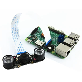 Smart Raspberry Pi Ir Nočna Kamera Modul 5 Mp Širokokotni 130 Stopinjskim Fisheye Fotoaparat Z Ir Ir Senzor Led Luči
