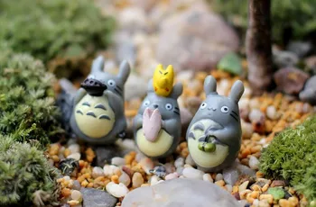 12pcs/veliko Vroče Prodaje Mini Moj Sosed Totoro Smolo Obrti Anime Slika DIY Moss Mikro Krajine Igrače Trgovina KS 011