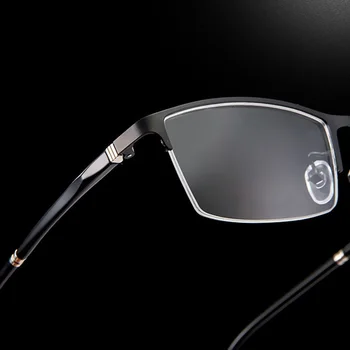 Photochromic Obravnavi Očala Moških Pol Okvir Prehod Sunglass Recept Presbyopia Očala Poslovni Moški Semi-Okvir Očal