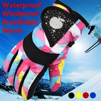 Otroške Zimske rokavice Nepremočljiva, Windproof Sneg Snowboard Smučanje Športne Rokavice dihanje, toplo,da so vaše roke darila za fant dekleta
