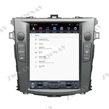 Za Toyota corolla avto Gps navigacija 10.4 palčni avto multimedia player Android 9 PX6 4+128G Tesla zaslon IPS 2007-2012