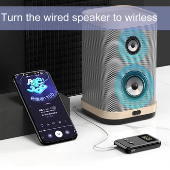 Bluetooth 5.0 Sprejemnik Transimtter Stereo Glasbe, FM Oddajnik za Slušalke Zvočniki Brezžični AUX Adapter Podpira TF Kartice