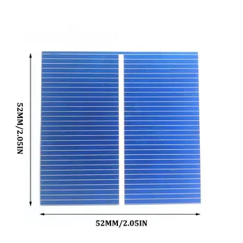 50/100 kozarcev 52*52 mm 0,5 V 0.43 W Sončne celice, DIY Solarne Celice, Baterije, Polnilnika DIY Solarni Polnilec Painel Sončne