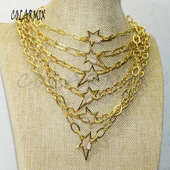 3Pcs Ročno izdelovanje nakita Spirala star Zaponko ogrlica zlato ogrlico, obesek, Zlata Barva nakit Verige ogrlica 50585