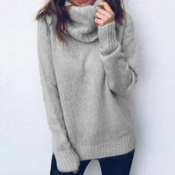 Velikosti 3xl pulover ženske, pleteni pulover pozimi plus velikost ženske puloverji dolg rokav turtleneck puloverju ženski plašč