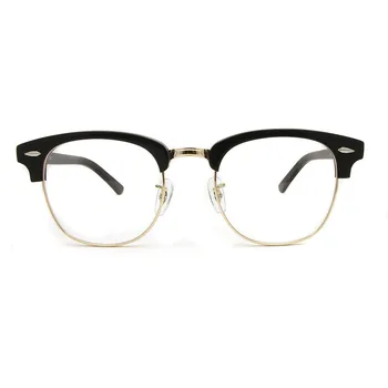 Visoka Kakovost Pol Rimless Očal Okvir Ženske Klub Očala Okvirji Moških Okrogle Očala Clear Leče Pol Rimmed Zakovice Očala