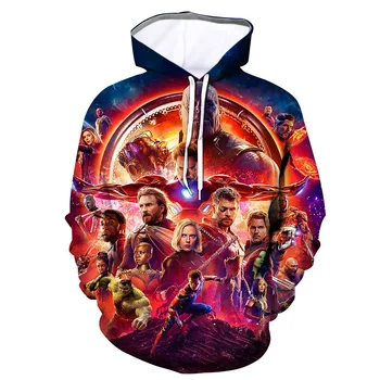 MARVEL hoodies unisex Endgame Quantum Sfero 3d puloverji jopice Superheroj Captain America, Iron Man, cosplay Konec Igre oblačiti