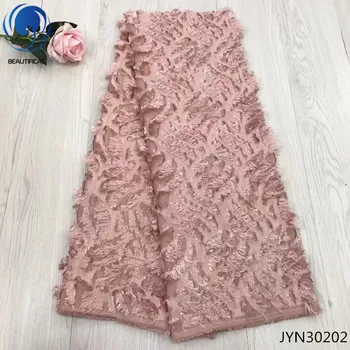 BEAUTIFICAL chiffion čipke za obleke, 5 metrov tkanine šifon francoski šifon roza JYN302