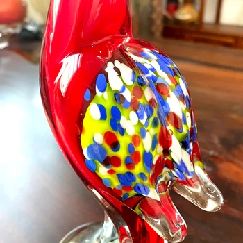 Ročno Pihano Steklo Papiga Figur Ročno Izdelani Kristalno Živalske Skulpture Ornament Fengshui Obtežilnik Za Papir Namizni Dekor Doma Dekoracijo