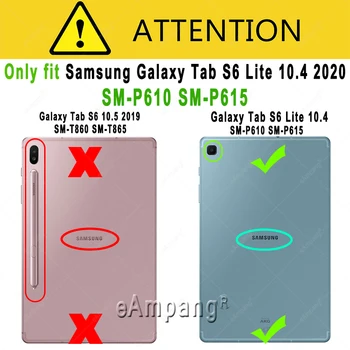 Ohišje za Samsung Galaxy Tab S6 Lite 10.4 Primeru Zajema Premium PU Usnje Stojalo s Svinčnik Imetnik P610 P615 SM-P610 SM-P615 Funda