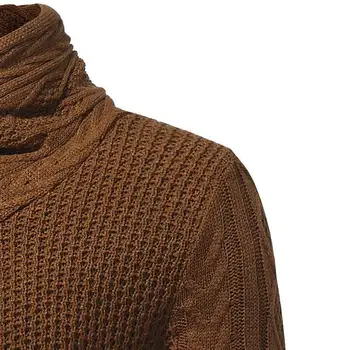 XingDeng turtleneck oblačila volne rokavi moški Jesenski plašč pletenine fashion turtleneck Priložnostne Pulover z Dolgimi Rokavi
