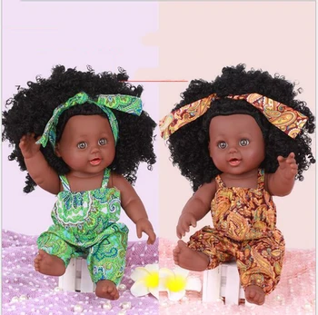 30 CM Črni Afriški Dekle je Dojenček Rodi Lutke Silikonski Vinil Otroke, Poceni Igrače Darila Zbirk