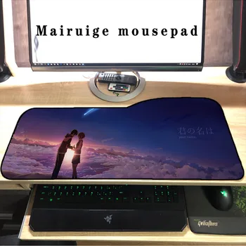 Vaše Ime Anime RGB Gaming Mouse Pad Velike Miško Mat Velik Računalnik Mousepad Led Osvetlitvijo XXL Površino Mause Ploščica Tipkovnica Desk Mat