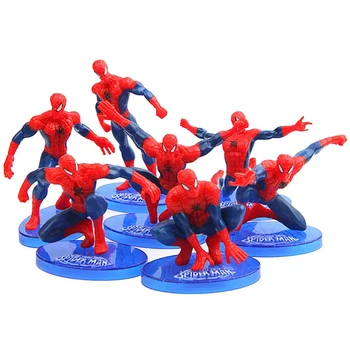 7pcs/set Spiderman superheroj PVC dejanje igrače slika spiderman temo stranki model dobave okraski otroci rojstni dan torta dekoracijo
